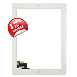 Vitre tactile blanche prémontée avec sticker et bouton home pour IPad 2 qualité supérieure photo 2