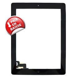 Vitre tactile noire prémontée avec sticker et bouton home pour IPad 2 qualité supérieure photo 2