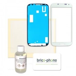 Kit complet pour changer la vitre BLANCHE de votre Samsung Galaxy S4 photo 2