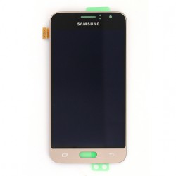 Ecran Amoled Or et vitre prémontés pour Samsung Galaxy J1 2016 photo 2