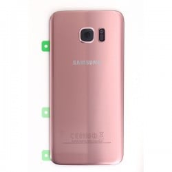 Vitre arrière Rose pour Samsung Galaxy S7 Edge photo 2