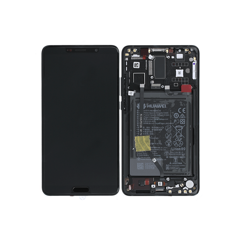 BLoc Ecran Noir COMPLET prémonté sur chassis + batterie pour Huawei Mate 10