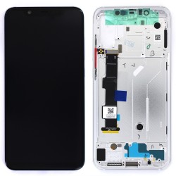 Bloc Ecran Argent COMPLET prémonté sur chassis pour Xiaomi Mi 8 Photo 1