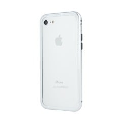 Coque transparente avec bumper magnétique Argent pour iPhone 7 Plus et 8 Plus Photo 2