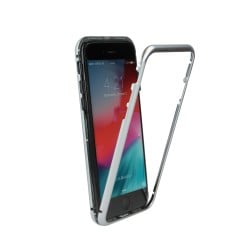 Coque transparente avec bumper magnétique Argent pour iPhone 7 Plus et 8 Plus Photo 6