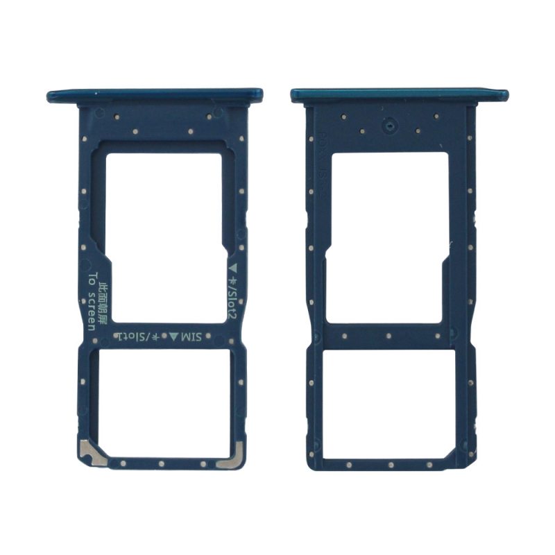 Rack pour cartes SIM et SD bleu pour Huawei P Smart 2019_photo1