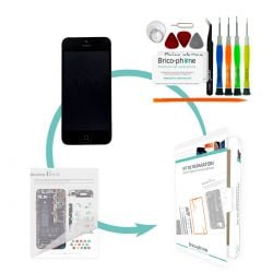 Kit de réparation Brico-phone avec batterie identique à l'origine  iPhone 5C