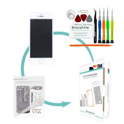 Kit de réparation Brico-phone avec écran BLANC iPhone 5 RAPPORT QUALITE / PRIX