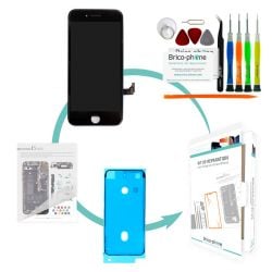 Kit de réparation Brico-phone avec écran NOIR iPhone 7 Plus RAPPORT QUALITE / PRIX