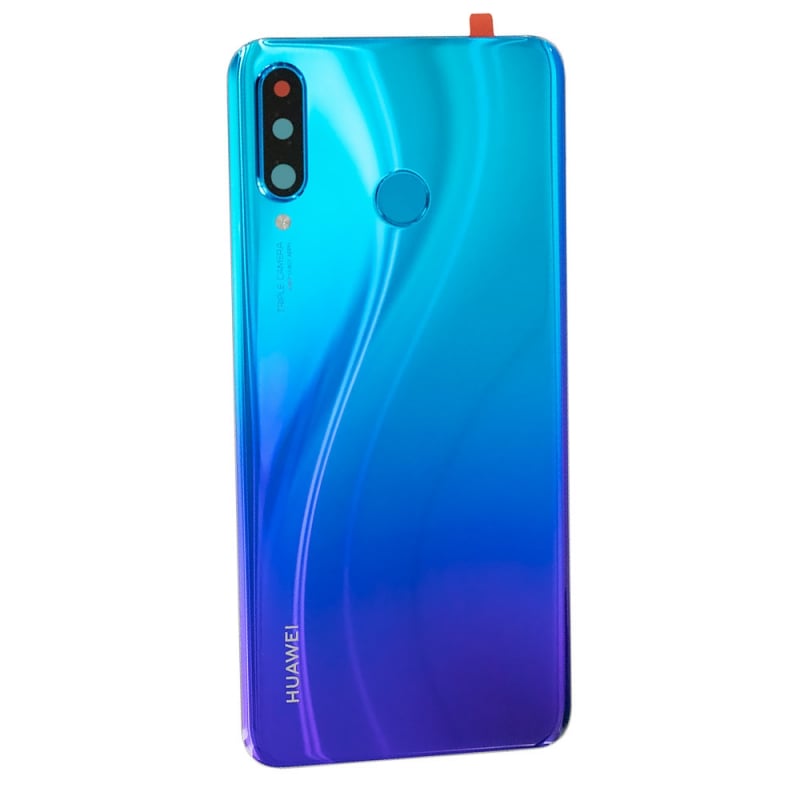 Vitre arrière d'origine avec lecteur d'empreintes pour Huawei P30 Lite Bleu Paon photo 4