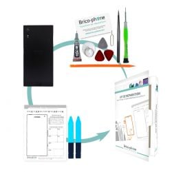 Kit pour changer la vitre arriére Noire Sony Xperia XZ / XZ Dual