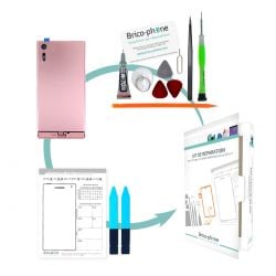 Kit pour changer la vitre arrière Pink Sony Xperia XZ / XZ Dual