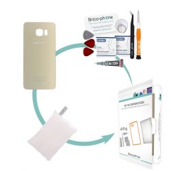 Kit de remplacement Vitre arrière GOLD Samsung Galaxy S6 Edge Plus