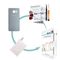 Kit de remplacement Vitre arrière SILVER Samsung Galaxy S6 Edge Plus