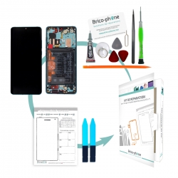 Kit de réparation Bloc Ecran Aurora COMPLET pré-monté sur châssis + batterie pour Huawei P30 Pro