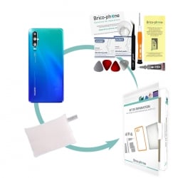 Kit de remplacement Vitre arrière Bleue Aurora pour Huawei P30