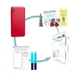 Kit de remplacement Coque arrière Rouge d'origine pour Samsung Galaxy A10