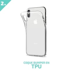 Pack Essentiel de Protection 3-en-1 pour Huawei P smart 2019 - Étui étanche, film Hydrogel et coque Minigel photo 2