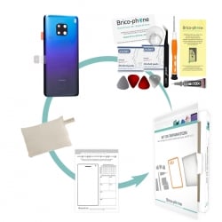 Kit de remplacement Vitre arrière pour Huawei Mate 20 Pro Twilight