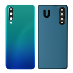 Vitre Arrière Compatible pour Huawei P30 Bleu Aurore photo 2