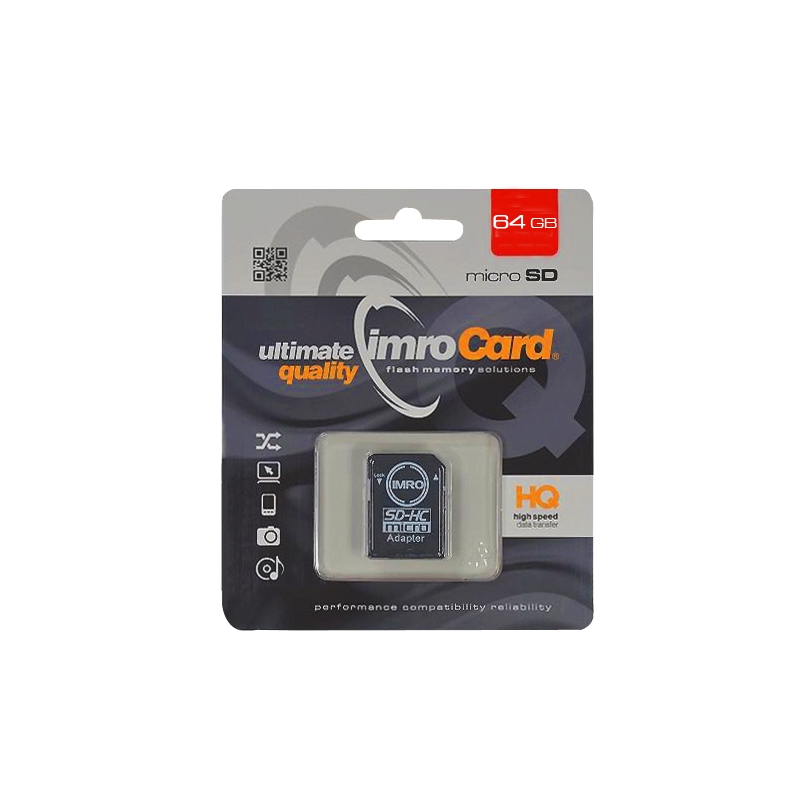 Carte mémoire microSDHC Classe 10 en 64 Go