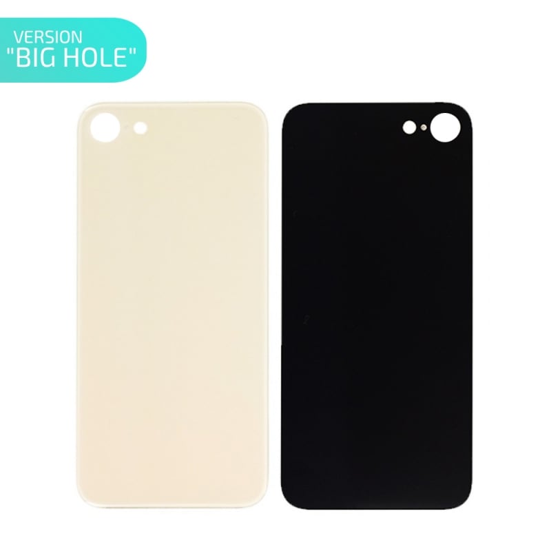 Vitre arrière Or pour iPhone 8 - Version BIG HOLE