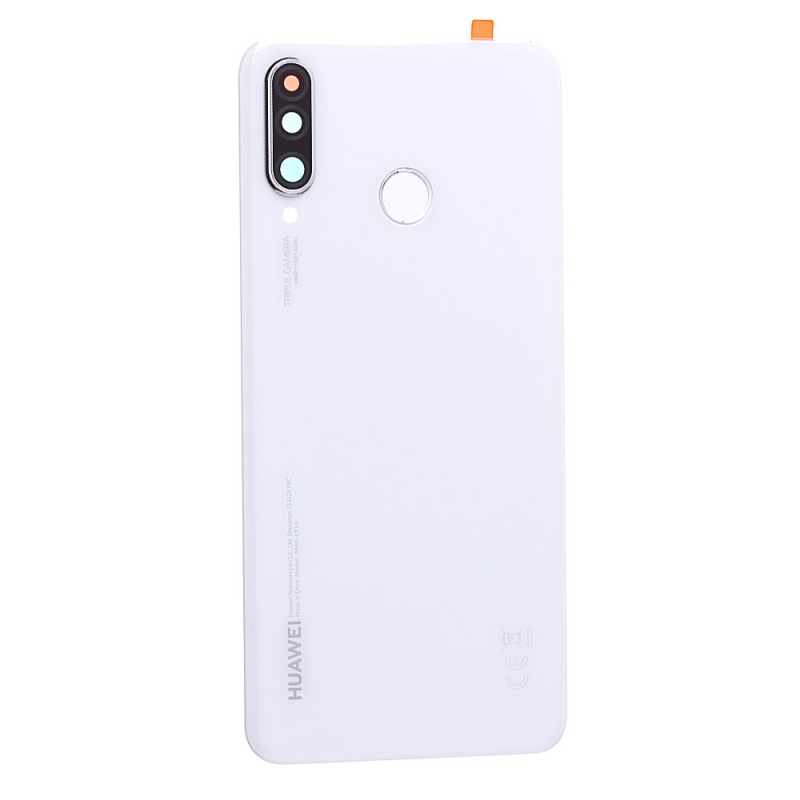 Vitre arrière d'origine + lecteur d'empreintes pour Huawei P30 Lite et New Edition Blanc Perle photo 2