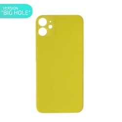 Vitre arrière pour iPhone 11 Jaune - Version BIG HOLE