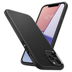 Coque Liquid Air Noire Spigen pour iPhone 12 et 12 Pro photo 6