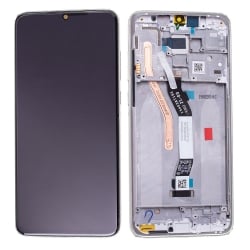 Bloc écran IPS LCD et vitre pré-montés sur châssis pour Xiaomi Redmi Note 8 Pro Blanc