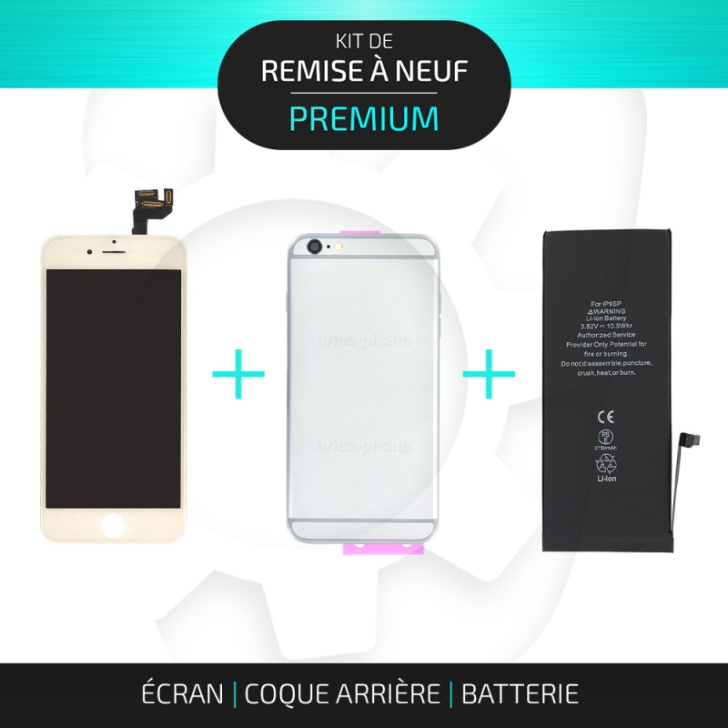 Kit de remise à neuf pour iPhone 6S Plus Argent | PREMIUM