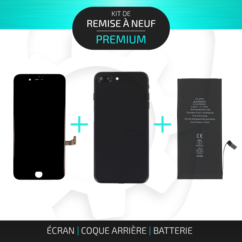 Kit de remise à neuf pour iPhone 7 Plus Noir | PREMIUM