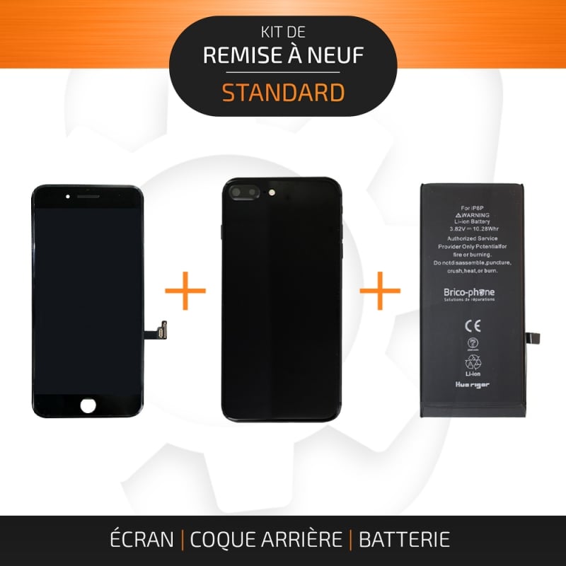 Kit de remise à neuf pour iPhone 8 Plus Noir | STANDARD