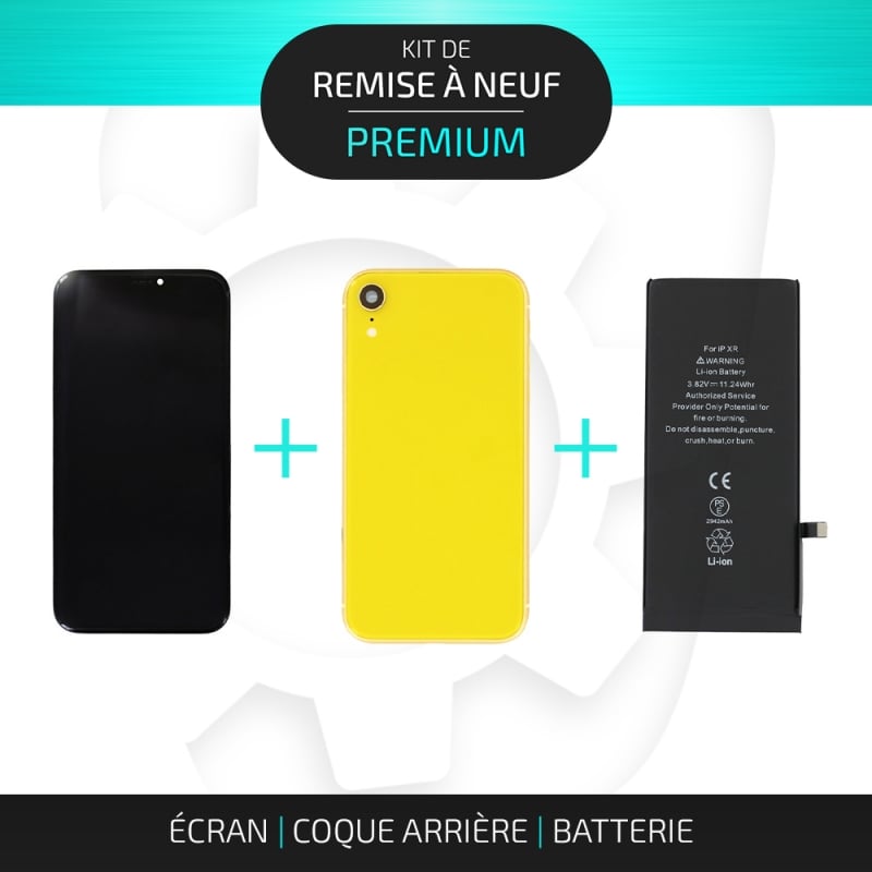 Kit de remise à neuf pour iPhone XR Jaune | PREMIUM