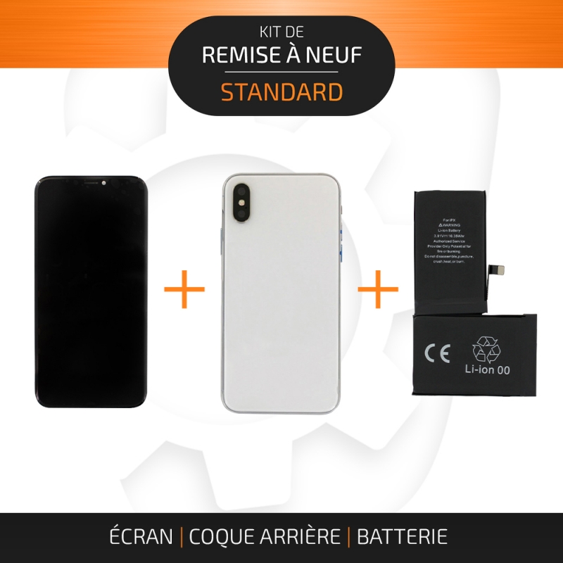 Kit de remise à neuf pour iPhone X Argent| STANDARD