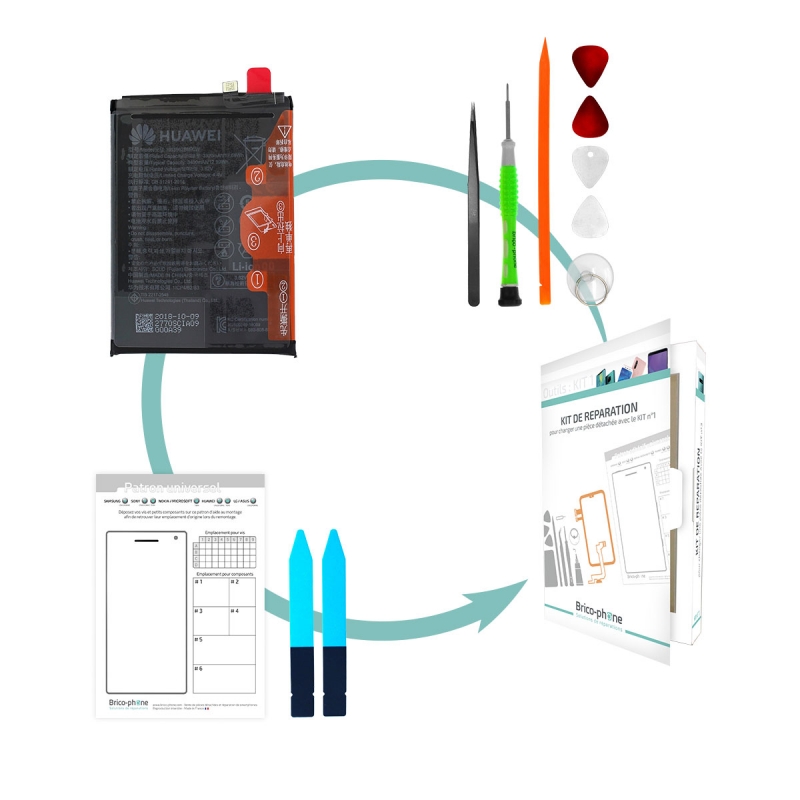 Kit pour remplacer la batterie d'origine de P smart 2020