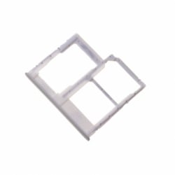 Rack double SIM et SD pour Samsung SM-A415 Galaxy A41 - Blanc photo 1