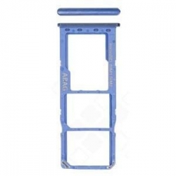 Rack double SIM et SD pour Samsung SM-A217 Galaxy A21s - Bleu photo 0