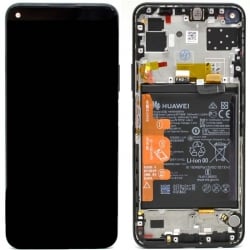 Bloc écran IPS LCD complet pré-monté sur châssis + batterie pour Huawei P40 lite 5G Noir photo 1