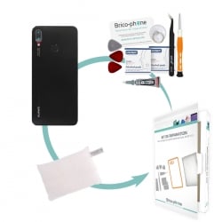 Kit de remplacement Vitre arrière Noire et lecteur d'empreintes pour P Smart+