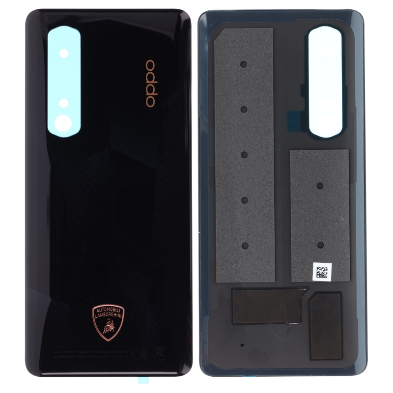 Vitre arrière noire Lamborghini pour Oppo Find X2 Pro photo 1