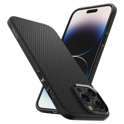 Coque Spigen Liquid Air noire pour iPhone 14 Pro photo1