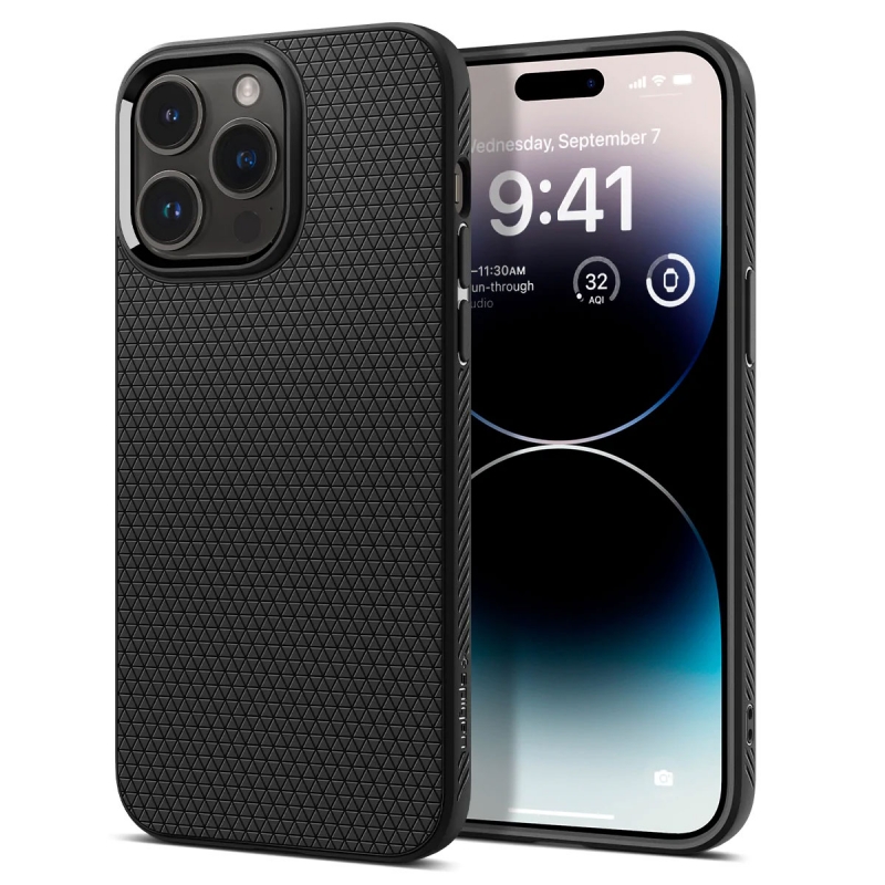 Coque Spigen Liquid Air noire pour iPhone 14 Pro photo 3