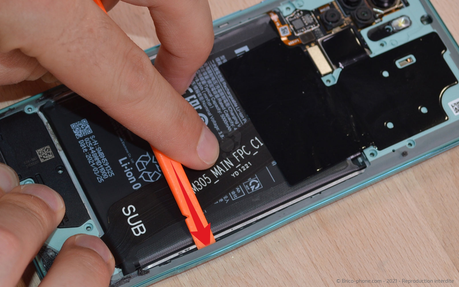 Changement de batterie sur Redmi Note 10 photo 2