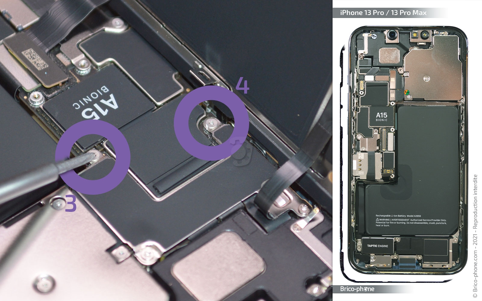 Changement de l'écran (vitre + Oled) sur iPhone 13 Pro photo 1