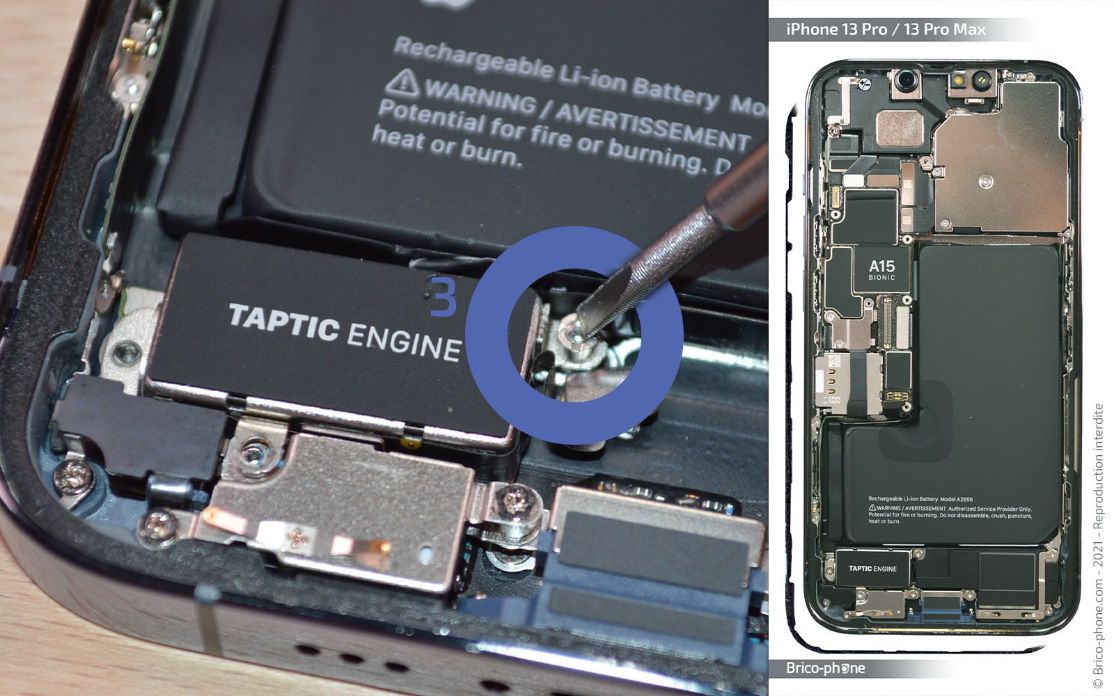 Remplacement du Taptic Engine (vibreur) sur iPhone 13 Pro photo 2