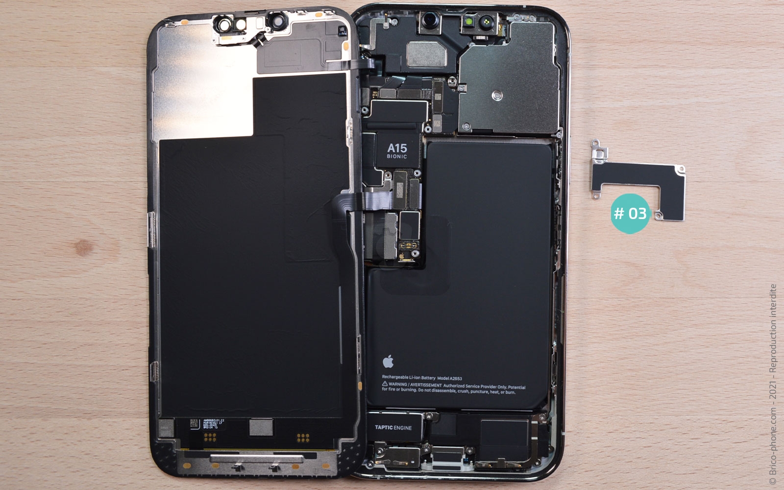 Changement du module triple caméras arrière sur iPhone 13 Pro Max photo 4