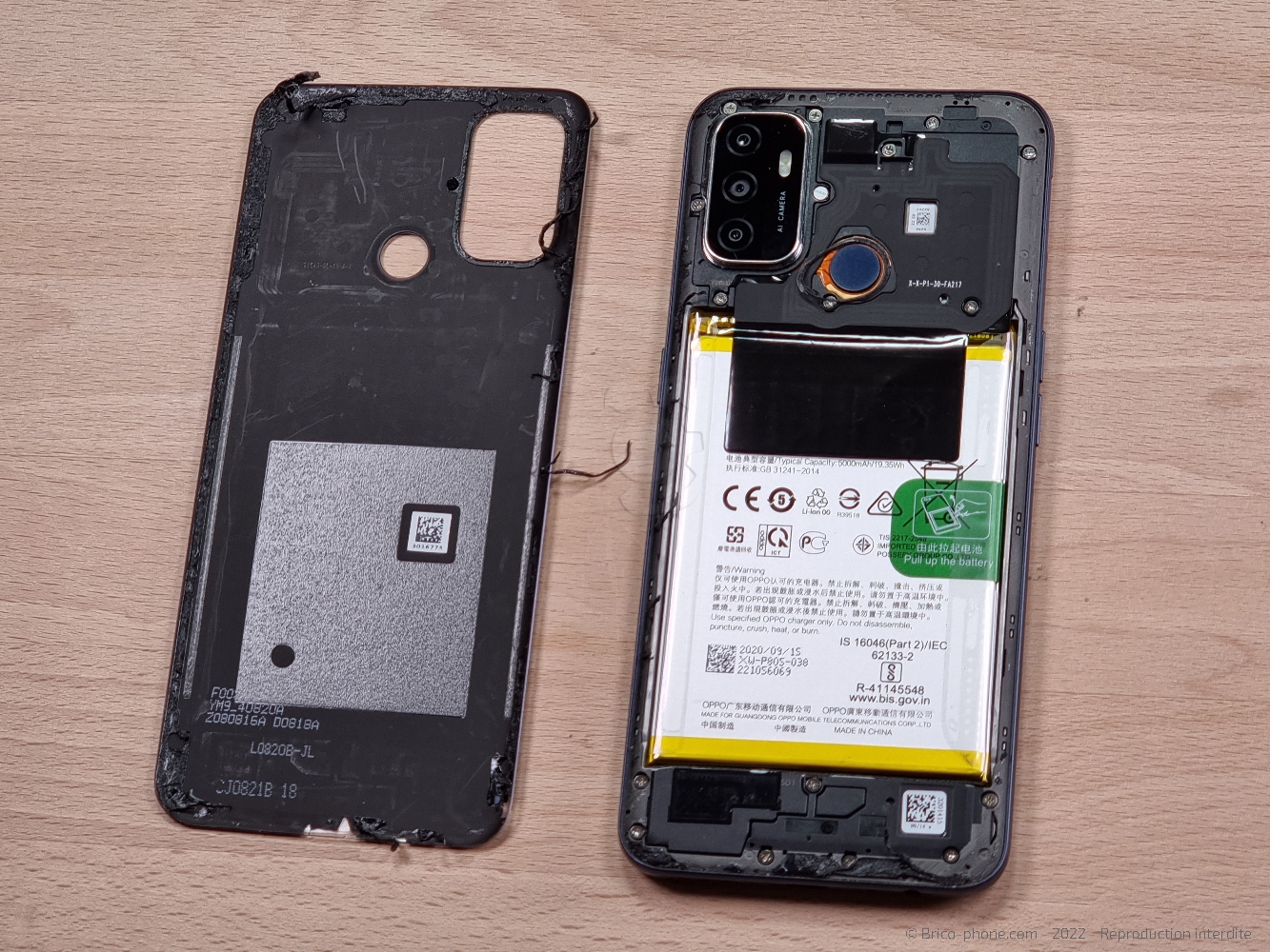 Changement de batterie sur A53S photo 4