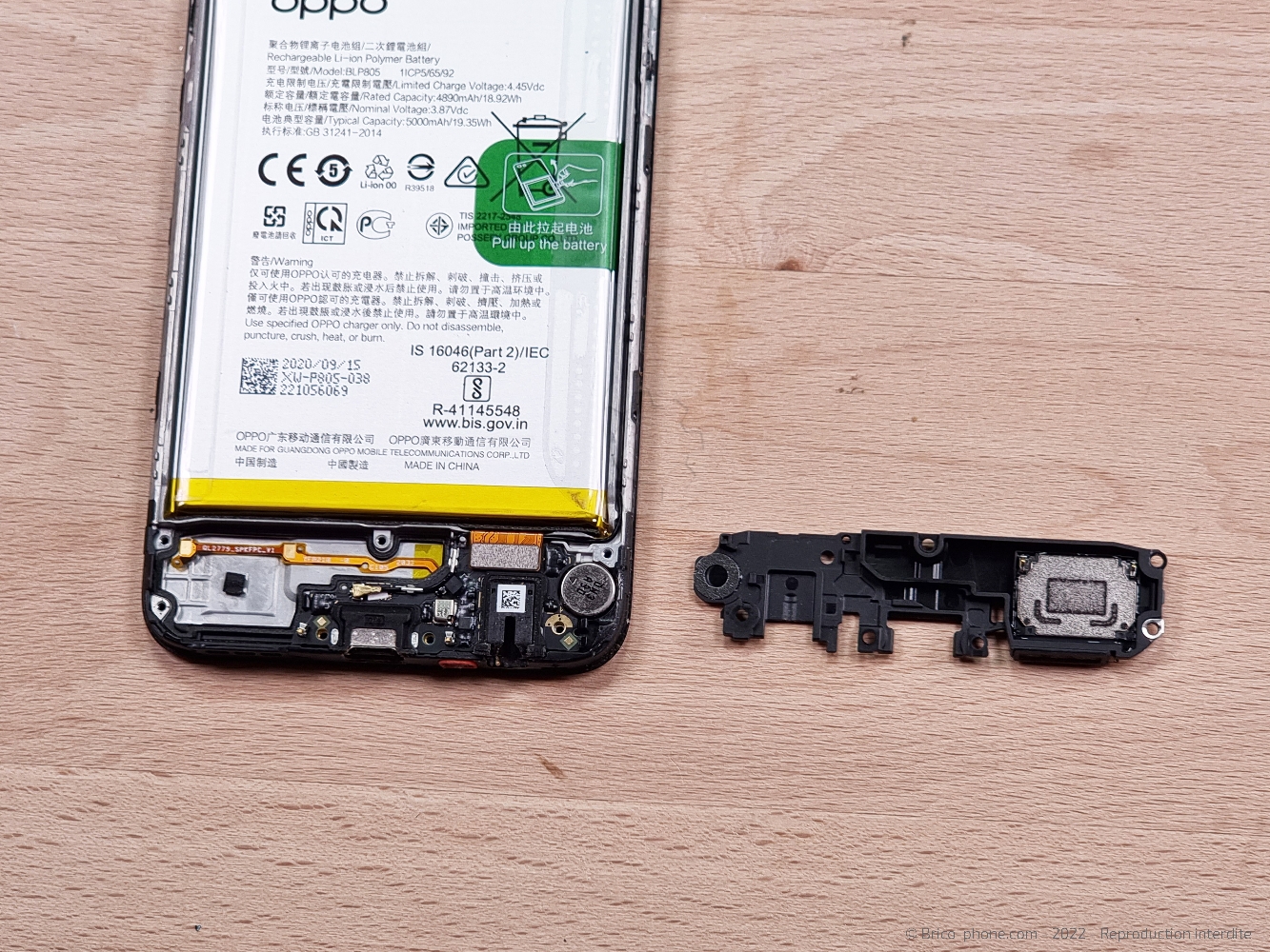 Changement du connecteur de charge sur A53S photo 2