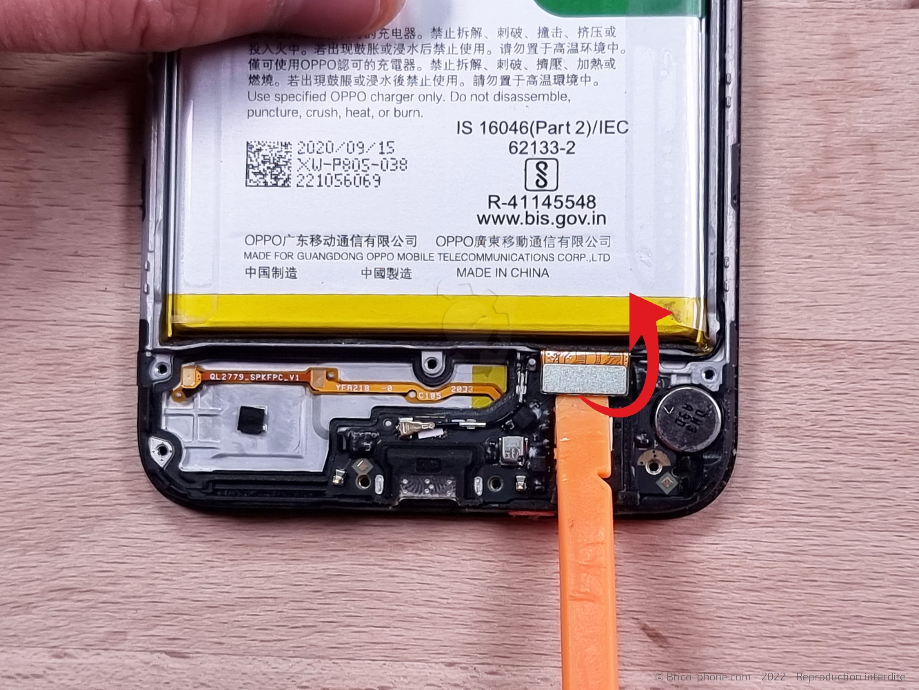 Changement du connecteur de charge sur A53S photo 1